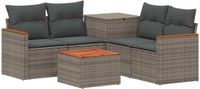 vidaXL - Canapé - 2 places - Gris et Gris foncé - Polyrattan
