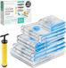 Bramble – 10 Vacuümopbergzakken met Pomp – Compressiezakken – 2 Jumbo, 2 XL, 2 Groot, 2 Medium, 2 Reisroll-up – Voor Dekbedden, Kleding & Dekens