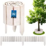 KOTARBAU® Bloembedrand, Rolborder, 110 x 15 cm, Wit, Hout