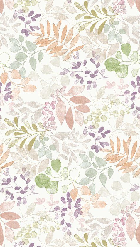 A.S. Création Aquarel Bloemen Fotobehang | Herhaalbaar Patroon - 1,59 x 2,80 meter