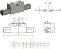 Sparepartsholland Hydraulische dubbel gestuurde terugslagklep (1/4 - 3/8 - 1/2)1/2 - Zwart - Metaal - 1 jaar garantie