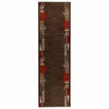 vidaXL Tapijtloper FLORNES Geweven Bruin 67 x 450 cm PP