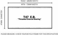 Praxis M30 Thru Internal Bearing 47-8101 Trapaslagers Zilver 68/73 mm