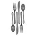 Plastique couverts fête/barbecue paillettes - 48x pièces - argent - couteaux/fourchettes/cuillères - réutilisable