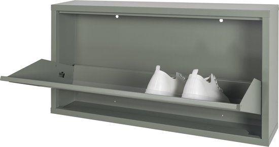 Spinder Design BILLY 1 Schoenenkast - Dusty Green - Metaal - 3 paar schoenen