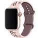 123watches Livia bloemen print bandje - siliconen - roze - 44 · 45 · 46 & 49 mm - Geschikt voor Apple Watch series 1/2/3/4/5/6/7/8/9/10/11/12/SE/SE2/SE3/Ultra/Ultra 2/Ultra 3/Ultra 4