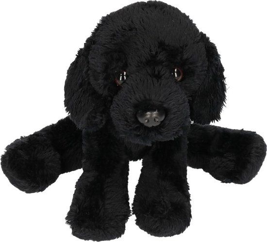 Yomiko Suki Gifts Pluche Knuffeldier Hond - Zwarte Labrador - 15 cm