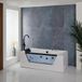 Hudson Reed Whirlpool Spa-bad 170cm x 80cm Dubbelzijdig met Glazen Zijwand - Zwart | Breeze
