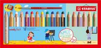 STABILO Woody 3 in 1 - Multitalent Potlood - Etui Met 18 Kleuren + puntenslijper