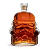 Originele Thumbs Up! Originele Stormtrooper karaf, transparant, voor whisky, bourbon & Scotch, 750ml, originele kurkzegel
