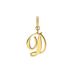 Lucardi Dames Stainless steel goldplated letterhanger - Hanger - Staal - Goudkleurig