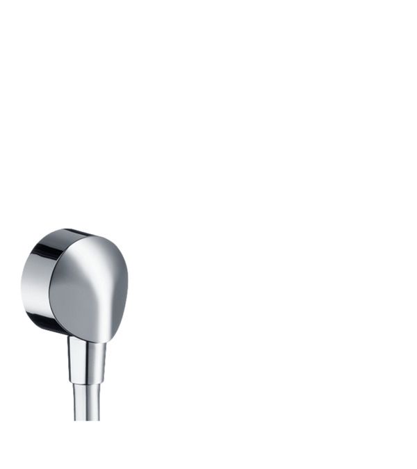 Hansgrohe FixFit muuraansl.bocht E zo/terugslagklep brush black chr