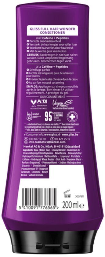 Schwarzkopf Gliss Conditioner Full Hair Wonder - 200 ml
