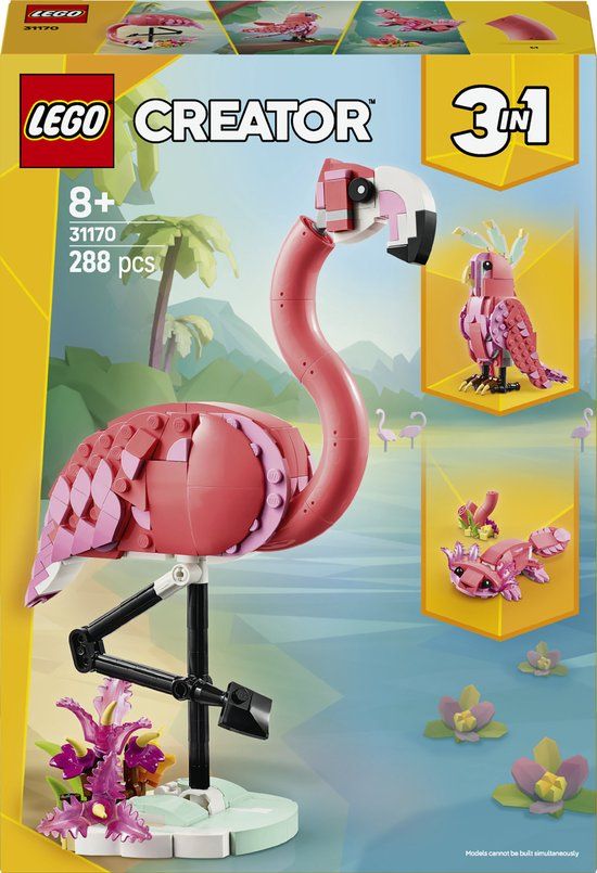 LEGO Creator 3in1 Wilde dieren: roze flamingo set - 31170