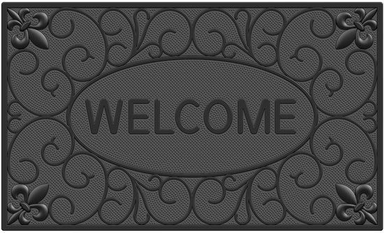 MD-Entree Omega Welcome Rubbermat - 45 x 75 cm - Zwart