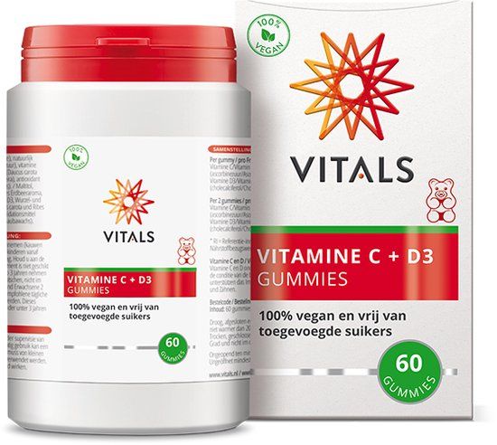 Vitals Vitamine C+D3 Gummies - 60 Gummies - Vegan