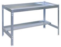 Table de jardin, 840x900x600 mm, métal, galvanisé, capacité de charge 400 kg