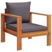VidaXL Chaise de jardin acacia bois gris foncé