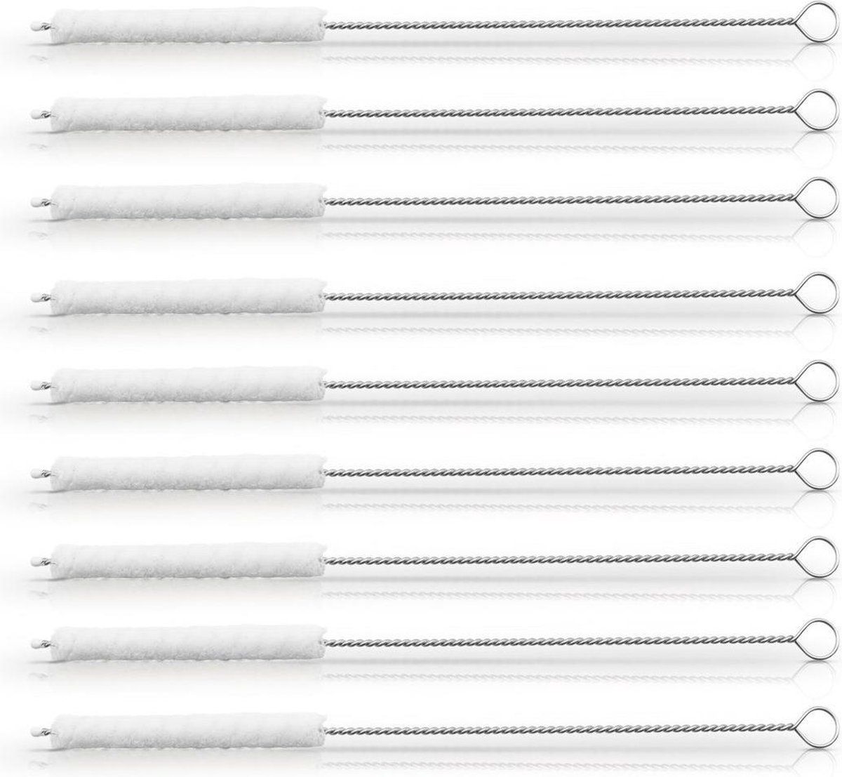 Bambaw Rietjes Borstel Set van 9 | Pijpenrager | Kleine Schoonmaak Borstel | Eco Schoonmaak Borstel | Kleine Borstel | Eco Borstelset | Rietjes Borstel | Milieuvriendelijke Producten | Eco Keuken