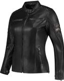 Rusty Stitches Joyce V2 Dames Motorfiets Leren Jas - Zwart/glitter - Maat 36