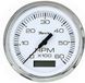 Compteur de tours + compteur d'heures Rev: 7.000 Universel pour tous les hors-bords 100mm rond (Blanc) (FA33840)