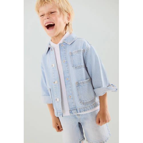 Mango Kids spijkerjas light blue denim