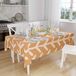 Bonamaison Tafelkleed, Anti-Mold, Sneldrogend, Waterdicht, 100% Polyester Tafellaken, Oranje, gebroken wit, 140 x 160 Cm