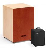 VEVOR Cajon Box Drum, met interne gitaarsnaren, lichtgewicht houten percussiedoos, draagbaar berkenhouten trommel, muziekinstrument met reistas, voor beginners en professionals, 30,5 x 30,5 x 43,2 cm