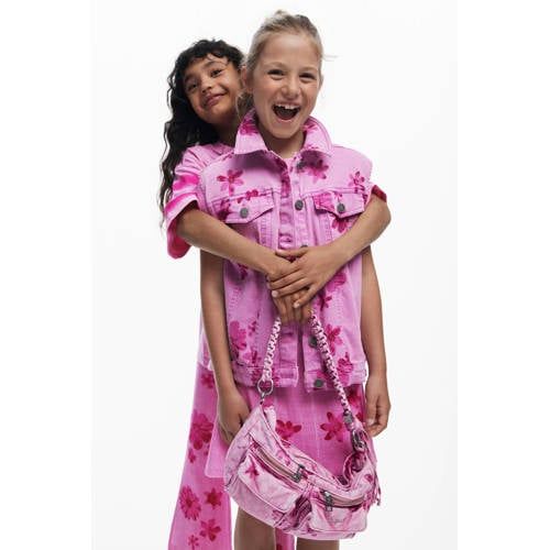 Desigual gebloemd gilet - roze