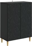 vidaXL Dressoir Zwart 66 x 34,5 x 90 cm Bewerkt hout