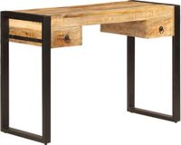 vidaXL Bureau met 2 lades 110x50x77 cm massief mangohout