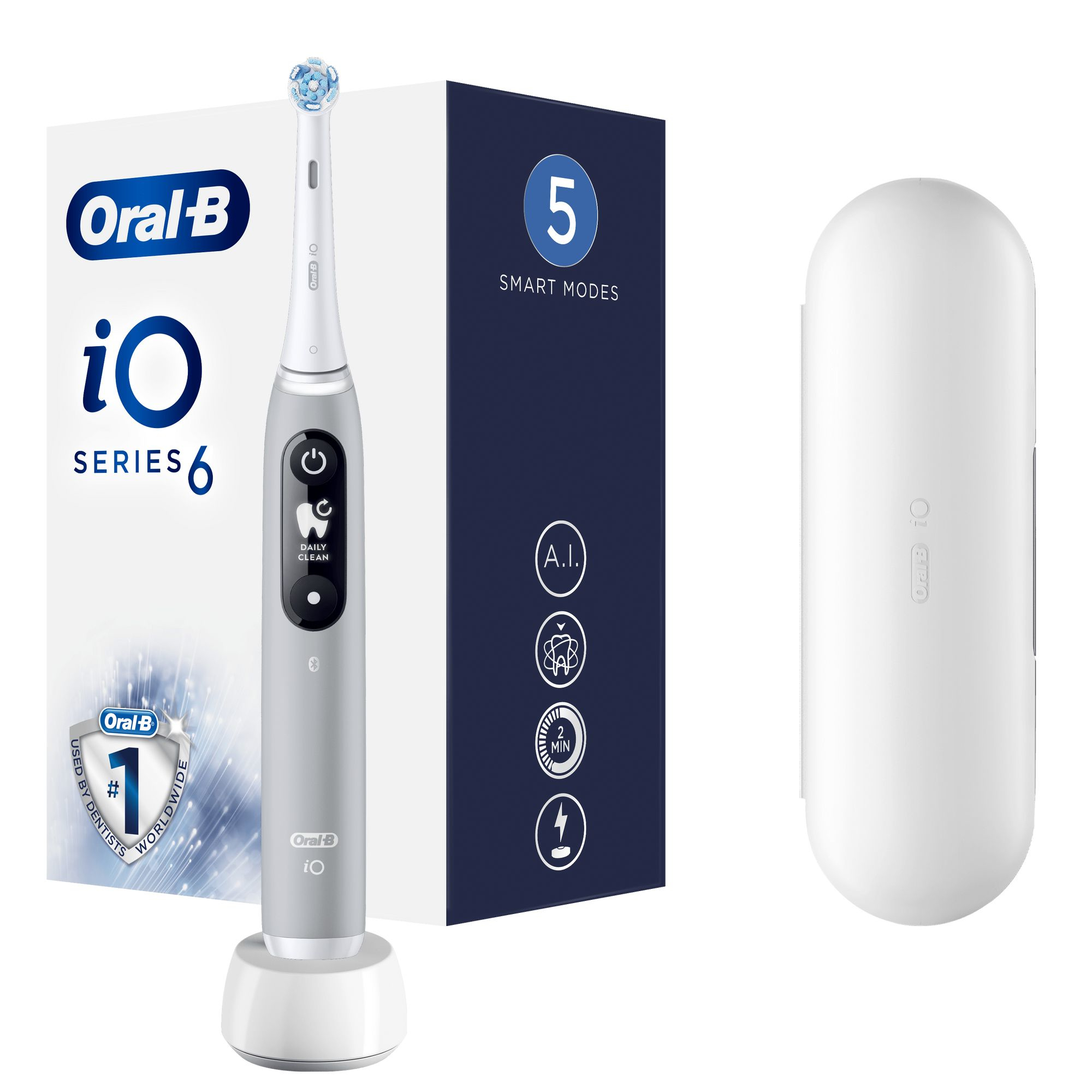 Oral-B Oral-B iO - 6 - Grijze Elektrische Tandenborstel Ontworpen Door Braun