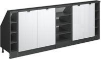 Vicco R-Line Keukenkast voor schuine wand – 210 cm Set van 5 Witte golf