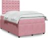 Maison Exclusive - Sommier À Lattes De Lit Avec Matelas Rose 120x190 Cm Velours