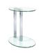 HAKU Bijzettafel chroom metaal salontafel veiligheidsglas 8 mm - Maat: B 45 cm x H 50 cm x D 35 cm, Stijl: Modern