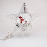 The Christmas Workshop LED Kleur Veranderende Geanimeerde Star Tree Topper ~ Roterende Sneeuwpop ~ Batterij Werkt ~ 71570