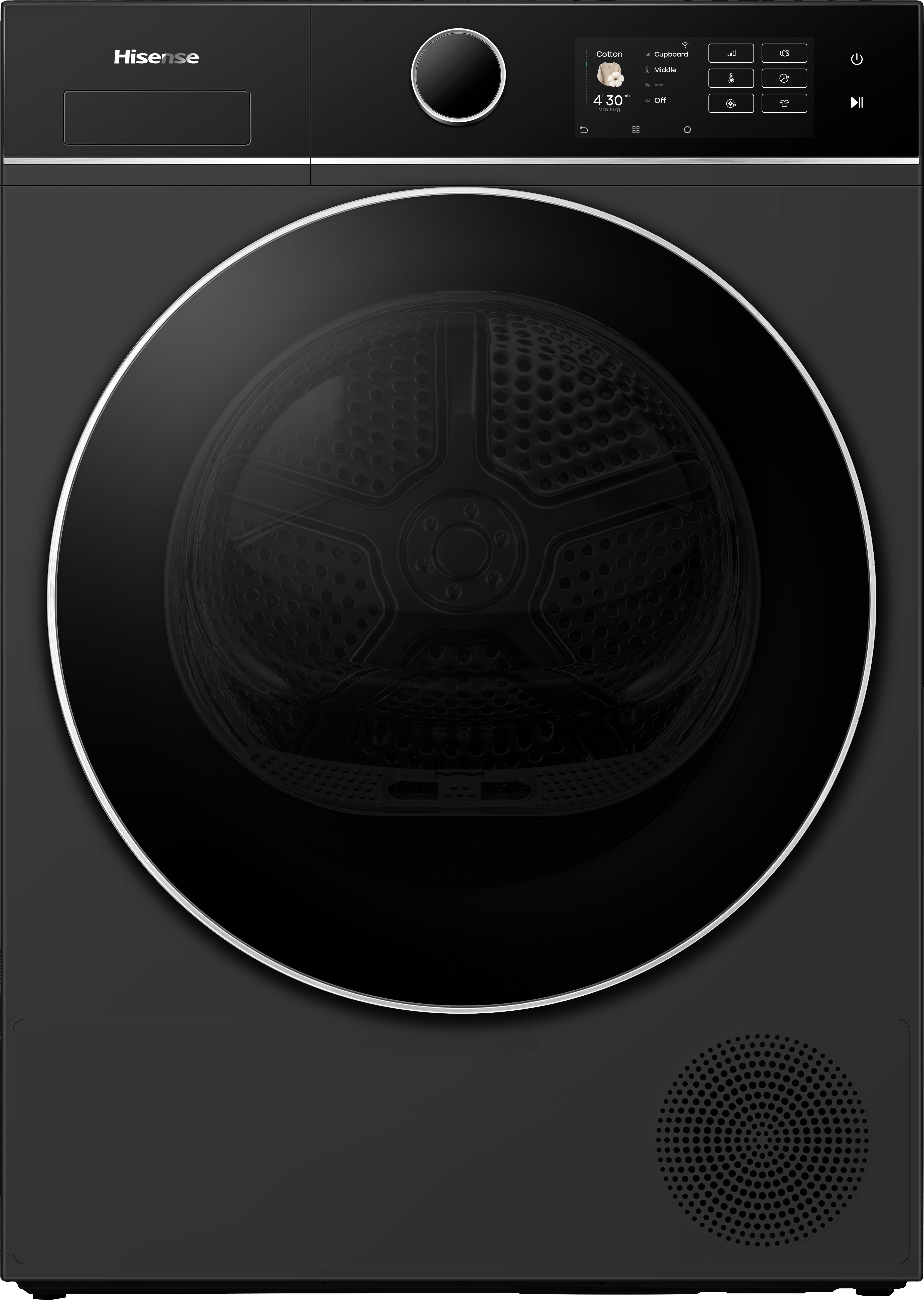 Hisense DH5I104BBAB 10 kg Heat Pump Dryer - Black, Freestanding, A-Class