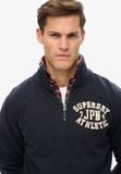 Superdry Vintage Athletic sweatshirt met halve ritssluiting Heren XXL eclipse navy