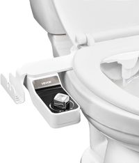 Vevor Bidet Toiletbevestiging 7 mm Ultradunne Toiletzitting met 2 Intrekbare Sproeiers En Instelbare Waterdruk, Niet-Elektrische Koudwatersproeier voor voor- En Achterwaterreiniging