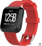 Strap-it Fitbit Versa / Versa 2 silicone band - rood - Maat: L