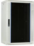 DSIT 18U witte wandkast met glazen deur 600x450x900mm (BxDxH)