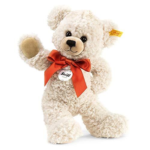 Steiff Lilly knuffelbeer - 28 cm - teddybeer met rode strik - knuffeldier voor kinderen - zacht en wasbaar - crème (11556)