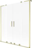 Mexen Velar L Duo paroi de douche 2 pièces coulissant 150 x 150 cm, givre, or brossé