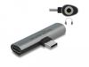 Delock 64186 USB Type-C naar 3.5mm Audio Adapter met USB-C PD - Grijs