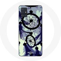 Maniacase Etui voor Samsung Galaxy A71 Dreamcatcher paars grijs en zwart