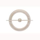 KOPPELINGEN Metaal | 1 metalen tieback met centrale magneet | Wit antiek goud