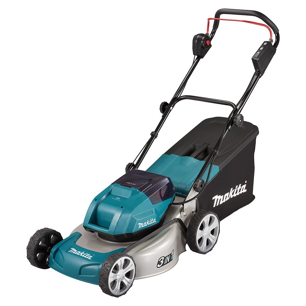 Makita DLM463PT2 Accu Grasmaaier - 46cm - 2x18V - 6Ah - 800 m² - Blauw/Groen/Metallic