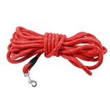 Bobby Walk 5 M Hondenriem 5 meter/dikte 1,5 cm, slangvormige hondenriem, duurzaam nylon, rood