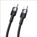 USAMS USB-C naar USB-C kabel, 60W, 1,2 meter. Aluminium datakabel, Sy Series, modelnummer Sj724Usb01 (Us-Sj724)