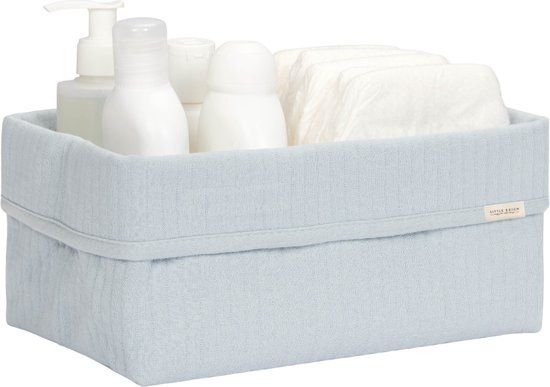 Little Dutch Commodemandje Groot Pure Soft Blue - Katoen - Soft blue - 75 x 100 cm